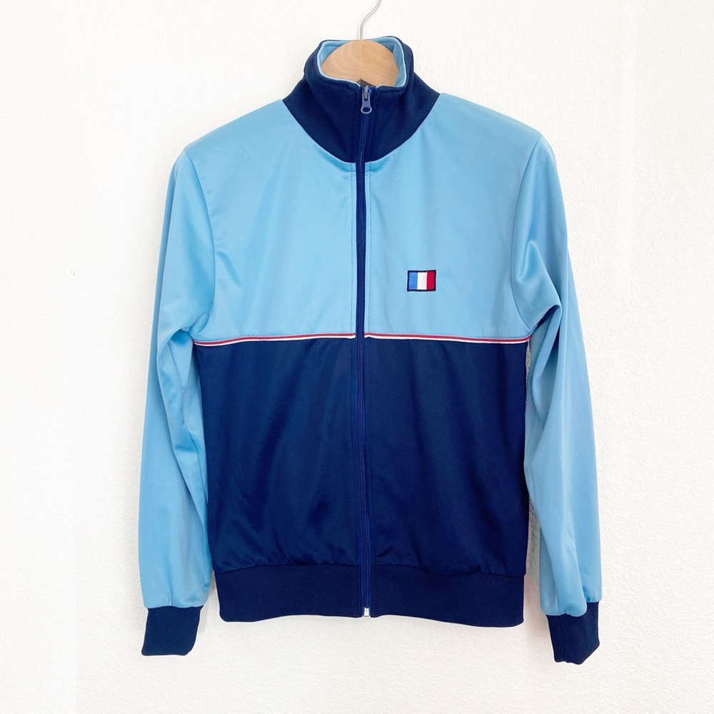 Vintage Blue ACE Track Jacket / FRANCE French Flag